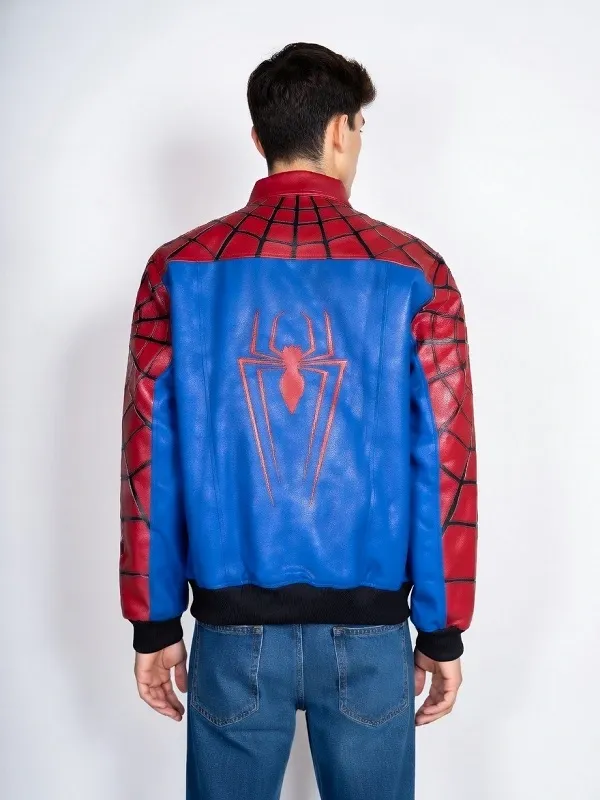Vanson Spider-Man Bomber Leather Jacket | Premium Hero Gear