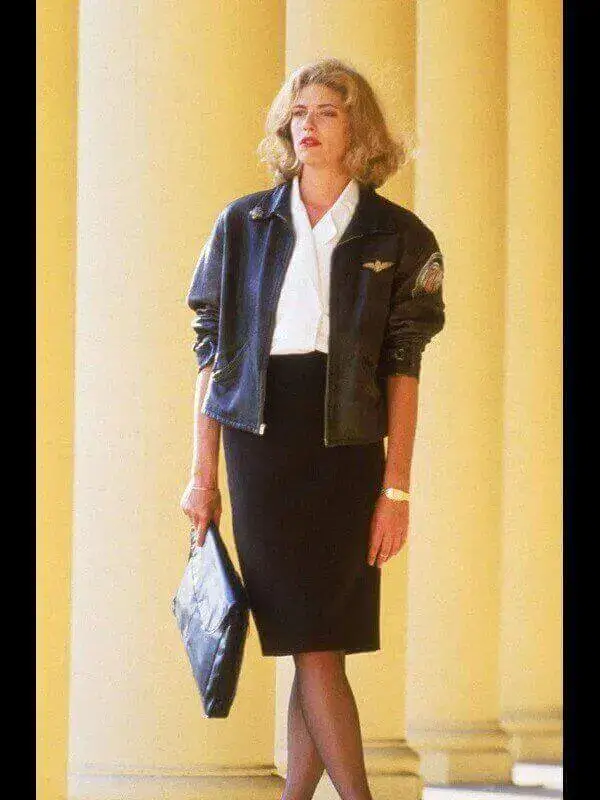 Charlie Kelly McGillis Top Gun Jacket